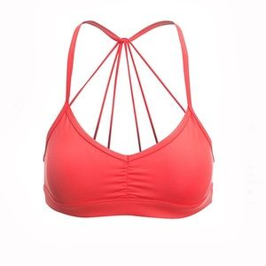 Alo Yoga Sunny Strappy Bra (Poppy Glossy) XS